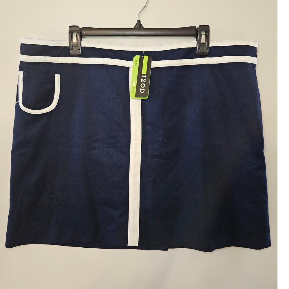Izod NWT Navy White Skort Golf Tennis Size 18 | MSRP $64 | 40W | 18L | B78